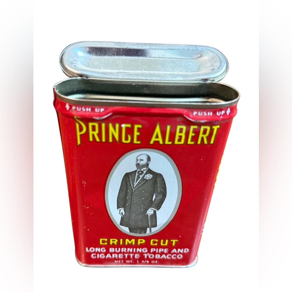 Vintage Prince Albert Red Tobacco Tin 1 and 5/8 oz